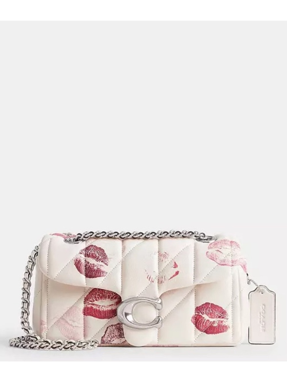 ISO!!!!!! Coach White Quilted Crossbody with Pink Kiss Print